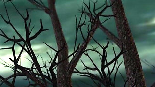 Fire demon fucks hard young beautiful blonde in the dark castle