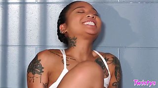 Very Hot Interracial Fantasy Lesbian Nookie In The Prison!