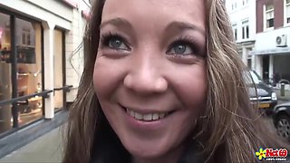 Stranger Fucks A Hot Dutch Brunette Maid That Loves Anal