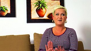 German Polish housewife makes her first sex casting