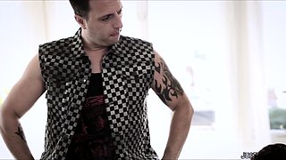 Innocent Nerd's Gangbang Surprise: Blowjobs, Legs Spread, and Bukkake Blast