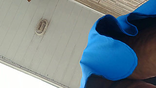 Leave My Cell Phone Recording My Stepmom While Cleaning the Sidewalk