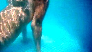 Skinny Dipping and Teasing in the Garden Pool - Amateur Teen