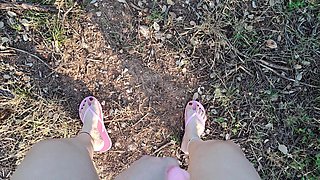 Hot Latina Naked Outdoors Public Squirts in Forest