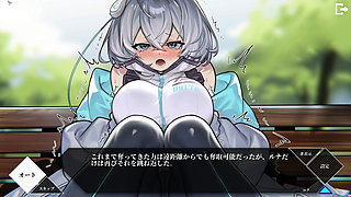 The girl in the organization comforts herself with her abilities and, sharing the pleasure