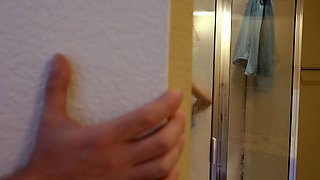 Showering teen stepsis prank and fucked