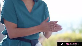 Vanna Bardot and Jasmine Sherni Hot Lesbian Massage - Fingering and Pussy Licking in HD