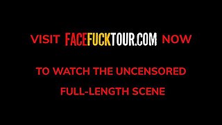 Hot teen gets deep throat fucked by huge cock