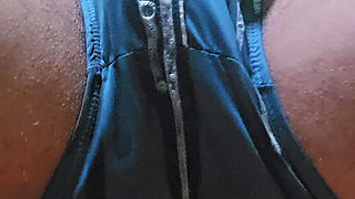 Delighting in her underwear