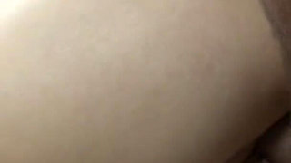 Blonde teen with small tits is riding guy's big cock