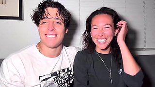 POV blowjob footjob handjob with Karla Kush eating cum