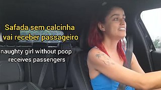 Fanny Squirting Amateur Redhead Flashes in Car for Public Handjob