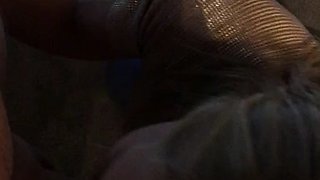 Erotic amateur girl giving blowjob and titjob in POV
