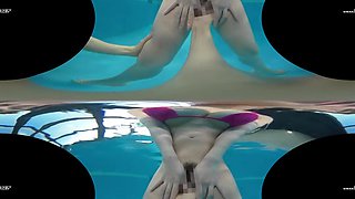 Sneak Underwater at the Pool to Spy to this Innocent E-Cup College Girl; JAV Idol in a Bikini VR