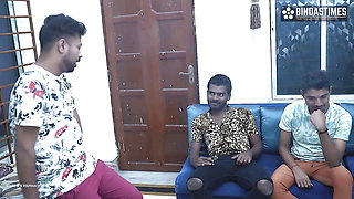 Desi Dirty Big Boobs Milf Sucharita Enjoys Group Sex With Her Three Friends ( Hindi Audio )