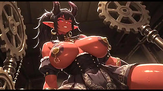 Cute Demon Women Bounce Boobs, Ai Animation