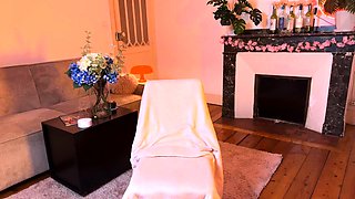 Solo brunett masturbation with toy