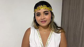 Halloween Blowjob: Yohamedi's Deep Throat POV with Big Cock Stepsister in Spanish