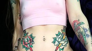 Kinky moist taco brunette anal toy play during masturbating