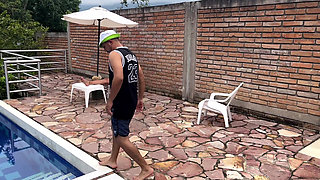 I seduce a pool boy and we end up fucking while my husband is not at home