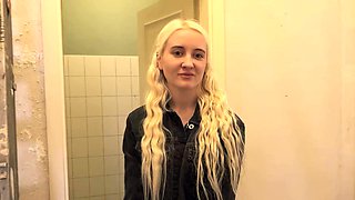 GERMAN SCOUT - Skinny blonde Teen Pickup for Casting Fuck