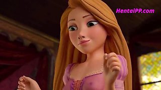 Rapunzel Hentai Fuck - Blowjob & Small Cock 3D Cartoon Parody