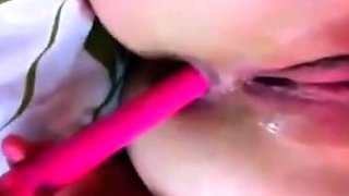 Webcam Girl's Solo Two-Hole Pleasure
