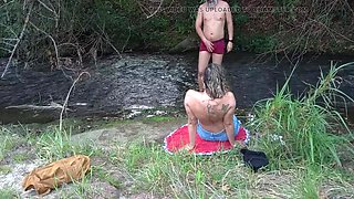 Waterfall Sex with Stranger - Outdoor Blowjob & Eating Pussy in Jungle 4K