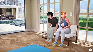 Mansion Days Animated 3D Game 9 - Ginger Gym Girlie Sucks Cock