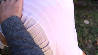 Mexicana blowjob with her big boobs