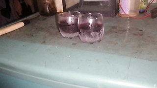 Father in Law's Gigantic Dick Hangs Out Under His Sarom for Step Daughter