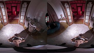 Maid delivers sensual uniform blowjob in VR hardcore passion