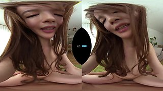 POV VR porn in 4k - amateur hardcore with hairy redhead Japanese chick