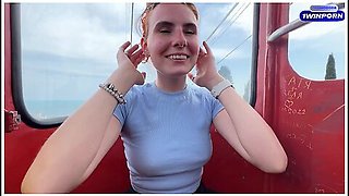 Risking It All: Public Elevation Blowjob And Fast Home Sex