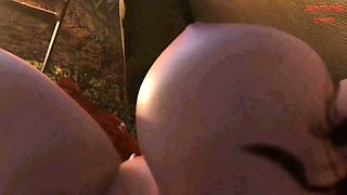 Cartoon 3D babe unbelievable sex scene