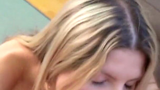 German scout - Stepsister Gina caught stepbro jerk and help with blowjob