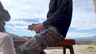 Accidental Blowjob Outdoors - I Cum Fast In His Mouth, They Almost See Us, Risky Homemade Fucking