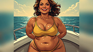Hot Women Enjoying Yacht Ai Art