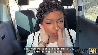 HOT HD POV: Brunette Sucking Dick in Car to Make Him Mad - Cuckold Interracial Sex