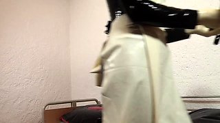 Milf rubs her clit during doggystyle hardcore sex