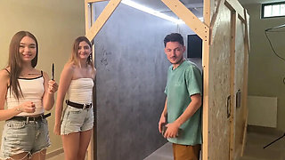 Bella Mur & Polly Yangs Gloryhole First Time Sex Vlog - Asian Teen Blowjob Outdoor