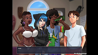 Summertime Saga Black Bitch Gets the Perfect Dick She Wanted