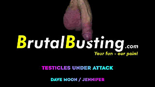 Testicles Under Storm! Baseball Bat, Tennis Ball Launcher, Kicking, Stomping and More - Dave Moon - Jennifer - Bbusting