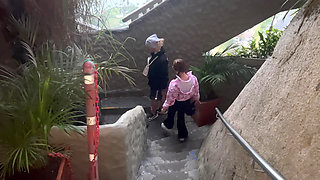 Huge cock stud foursome with his clone and his girlfriend