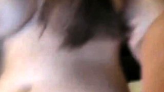 Amateur Pretty Babe Strips and Plays on Webcam