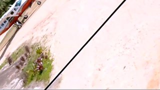 Butt nailed redhead gf rides cock anally outdoor pov