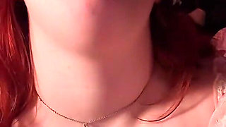 Curvy Redhead Gives a Black Dildo a Sloppy Blowjob