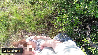 Virgin couple decides to fuck in public - romantic outdoor sex LustTaste 4K