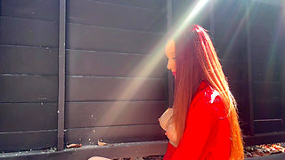 Italian Horny MILF Artemisia Love Showing Her Juicy Big Boobs Bouncing Outdoor