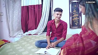 Indian step family shares intense orgy creampie